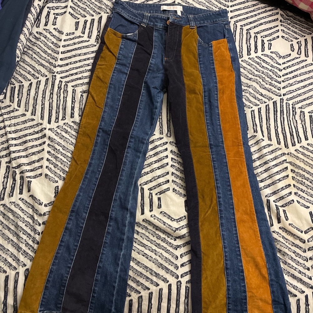 Suede denim jeans by CHOLÉ
